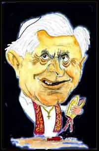 Caricatura de Benedicto XVI