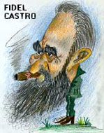 Caricatura de  Fidel Castro
