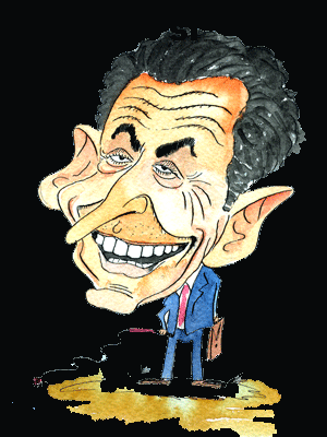 Caricatura de Sarkozy