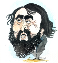 Caricatura de Pavarotti