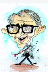 Caricatura de  Woody Allen