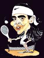 RAFA NADAL TOCANDO LAS PELOTAS